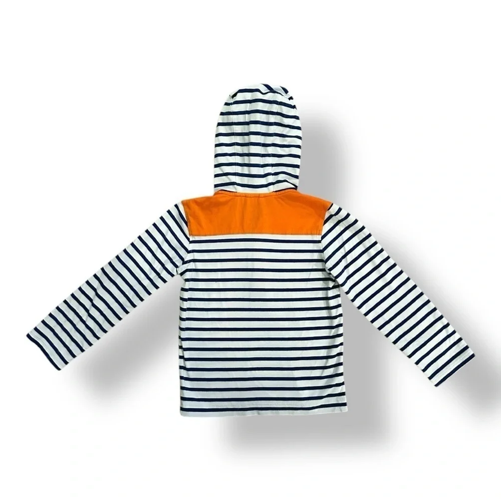egg | Long Sleeve Striped Hoodie (4) 💙🧡